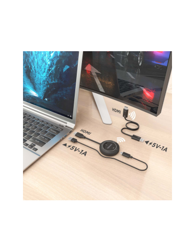 AISENS ASWL-H2K30M002-BK extensor audio/video Transmisor y receptor de señales AV