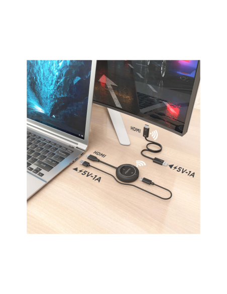 AISENS ASWL-H2K30M002-BK extensor audio/video Transmisor y receptor de señales AV