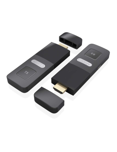 AISENS ASWL-H2K30M001-BK extensor audio/video Transmisor y receptor de señales AV