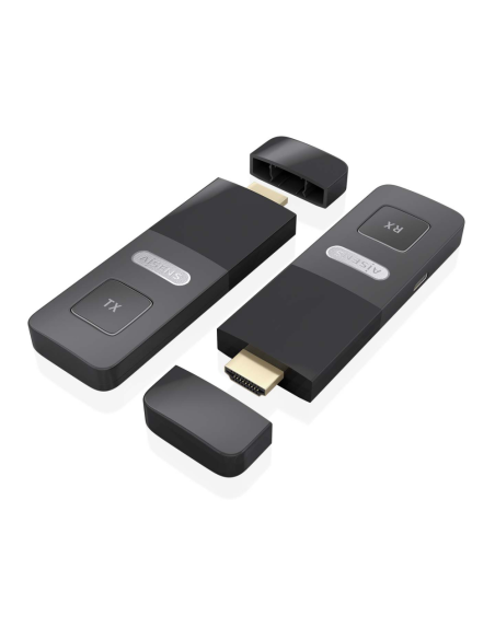 AISENS ASWL-H2K30M001-BK extensor audio/video Transmisor y receptor de señales AV