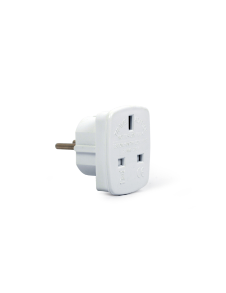 Gembird A-AC-UKEU-001 adaptador de enchufe eléctrico Tipo G (RU) Tipo F Blanco