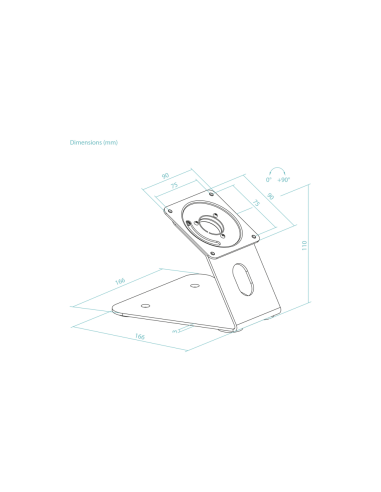 TooQ Soporte de Mesa o Pared para Marco Antirrobo Tablet
