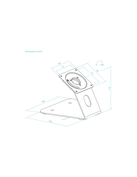 TooQ Soporte de Mesa o Pared para Marco Antirrobo Tablet