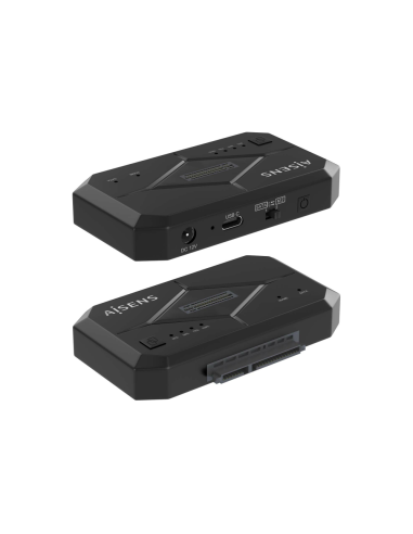 AISENS ASDS-M2SATA04B base de conexión para disco duro USB 3.2 Gen 1 (3.1 Gen 1) Type-C