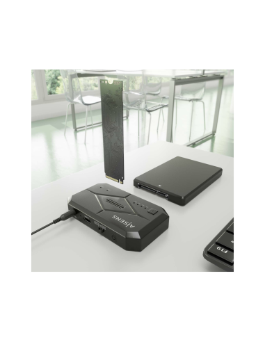 AISENS ASDS-M2SATA04B base de conexión para disco duro USB 3.2 Gen 1 (3.1 Gen 1) Type-C