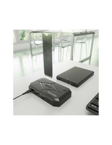 AISENS ASDS-M2SATA04B base de conexión para disco duro USB 3.2 Gen 1 (3.1 Gen 1) Type-C