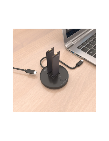 AISENS ASDS-2M2N05-BK base de conexión para disco duro USB 3.2 Gen 2 (3.1 Gen 2) Type-C