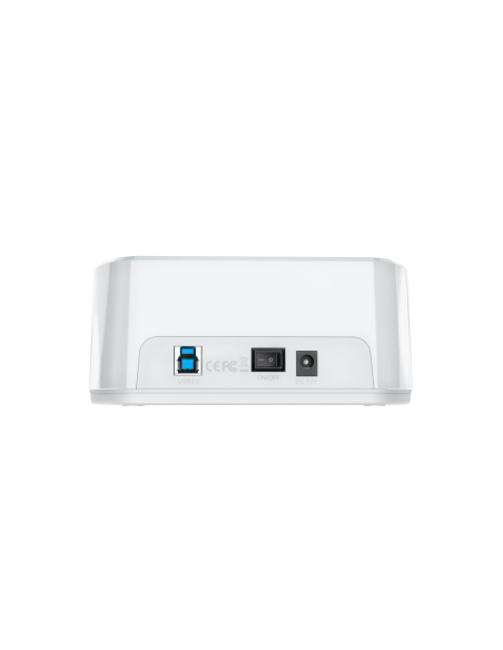 AISENS Estacion de Docking de Doble Bahia ASDS-D02W SATA 2.5/3.5 a USB 3.0/3.1 Gen1, Clone, Blanca