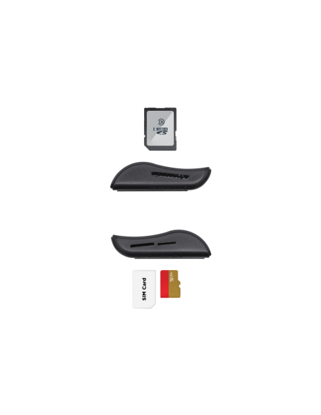AISENS Lector de Tarjeta Inteligente DNI con Lector de Tarjetas SIM, SD, Micro SD, MMC, RS-MMC, MMC Micro, Negro