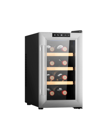 Cecotec 02708 enfriador de vino Nevera de vino termoeléctrico Independiente Acero inoxidable 8 botella(s)
