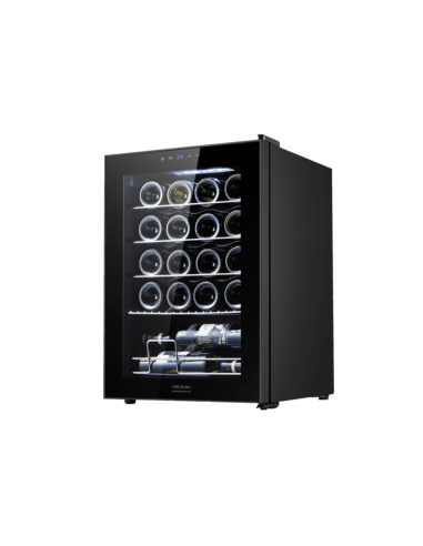 Cecotec 00122 enfriador de vino Nevera de vino Independiente Negro, Transparente 20 botella(s)