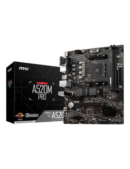MSI A520M PRO placa base AMD A520 Zócalo AM4 micro ATX