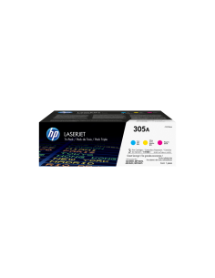 HP Pack de ahorro de 3 cartuchos de tóner original LaserJet 305A cian/magenta/amarillo