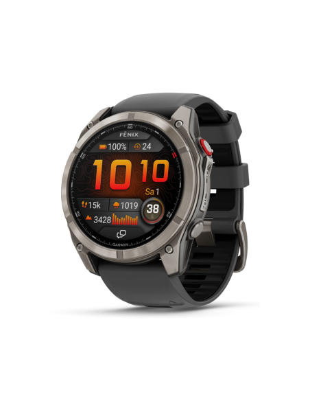 Garmin fenix 8 Pro 3,56 cm (1.4") AMOLED 51 mm Digital 454 x 454 Pixeles Pantalla táctil Grafito, Titanio Wifi GPS (satélite)