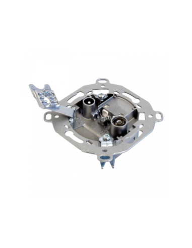 Televes 5229 toma de corriente TV + Radio Acero inoxidable