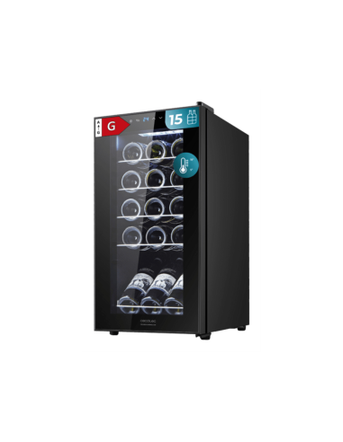 Cecotec 00120 enfriador de vino Nevera de vino Independiente Negro 15 botella(s)