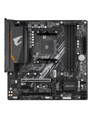 GIGABYTE B550M AORUS ELITE Placa base - Procesadores AMD Ryzen 5000, VRM de 5+3 fases, hasta 4733 MHz DDR4, 1xPCIe 4.0 + 1xPCIe 
