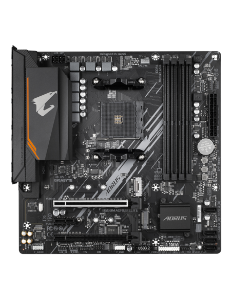 GIGABYTE B550M AORUS ELITE Placa base - Procesadores AMD Ryzen 5000, VRM de 5+3 fases, hasta 4733 MHz DDR4, 1xPCIe 4.0 + 1xPCIe 