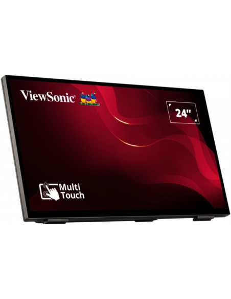 Viewsonic TD2465 pantalla de señalización Panel plano interactivo 61 cm (24") LED 250 cd / m² Full HD Negro Pantalla táctil