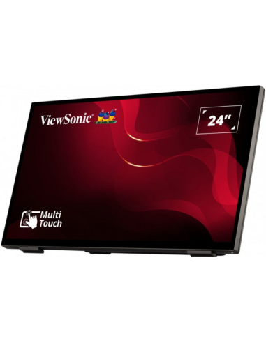 Viewsonic TD2465 pantalla de señalización Panel plano interactivo 61 cm (24") LED 250 cd / m² Full HD Negro Pantalla táctil