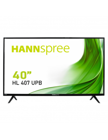 Hannspree HL407UPB pantalla de señalización 100,3 cm (39.5") VA 260 cd / m² Full HD Negro Procesador incorporado