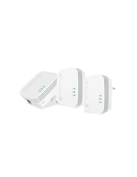 Strong Powerline 600 Triple Pack Mini 600 Mbit/s Ethernet Blanco 3 pieza(s)