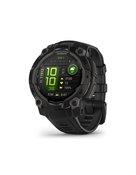 Garmin Instinct 3 AMOLED 3,05 cm (1.2") 45 mm Digital 390 x 390 Pixeles Pantalla táctil Negro GPS (satélite)