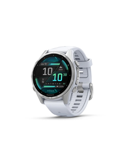 Garmin Fenix 8 3,3 cm (1.3") AMOLED 43 mm Digital 416 x 416 Pixeles Pantalla táctil Plata Wifi GPS (satélite)