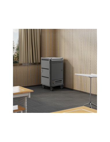 Ewent EW1700 carrito y armario de dispositivo portátil Carro de gestión y carga para dispositivos portátiles Negro, Gris