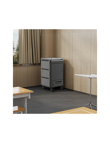 Ewent EW1700 carrito y armario de dispositivo portátil Carro de gestión y carga para dispositivos portátiles Negro, Gris