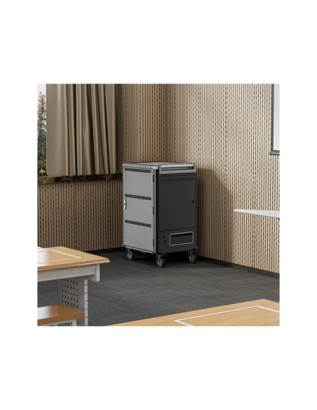 Ewent EW1701 carrito y armario de dispositivo portátil Armario de gestión y carga para dispositivos portátiles Negro, Gris