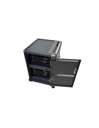 Ewent EW1703 carrito y armario de dispositivo portátil Carro de gestión y carga para dispositivos portátiles Negro, Gris