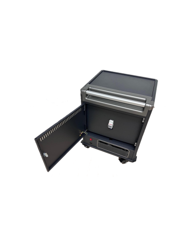 Ewent EW1703 carrito y armario de dispositivo portátil Carro de gestión y carga para dispositivos portátiles Negro, Gris