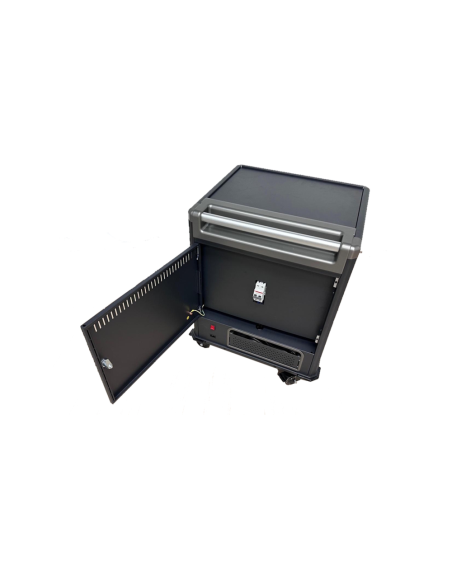 Ewent EW1703 carrito y armario de dispositivo portátil Carro de gestión y carga para dispositivos portátiles Negro, Gris