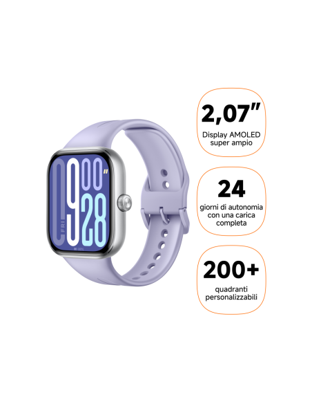 Xiaomi Redmi Watch 5 5,26 cm (2.07") AMOLED 47.5 mm Digital 432 x 514 Pixeles Pantalla táctil Púrpura