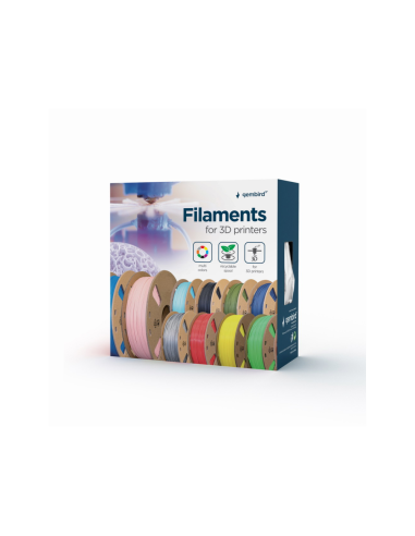 Gembird 3DP-ABS1.75-01-S material de impresión 3d ABS Plata 1,4 kg