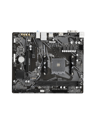 GIGABYTE Placa base A520M K V2 - Compatible con CPUs AMD Ryzen serie 5000 AM4, hasta 5100MHz DDR4 (OC), PCIe Gen3 x4 M.2, LAN Gb