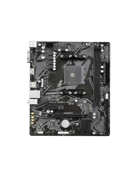 GIGABYTE Placa base A520M K V2 - Compatible con CPUs AMD Ryzen serie 5000 AM4, hasta 5100MHz DDR4 (OC), PCIe Gen3 x4 M.2, LAN Gb