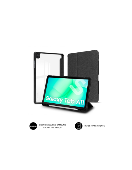 SUBBLIM Funda Tablet Shock Case Samsung Tab A11 Negro 8,7" SmartCover magnético SlotPen