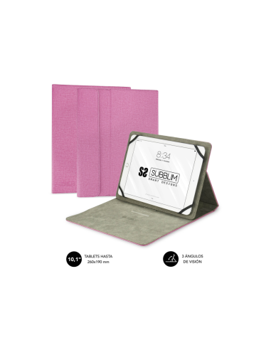 SUBBLIM Funda Tablet Clever Stand Tablet Case 10,1" Pink