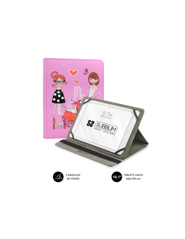 SUBBLIM Funda Tablet Universal TRENDY CASE FASHION GIRLS 10.1"