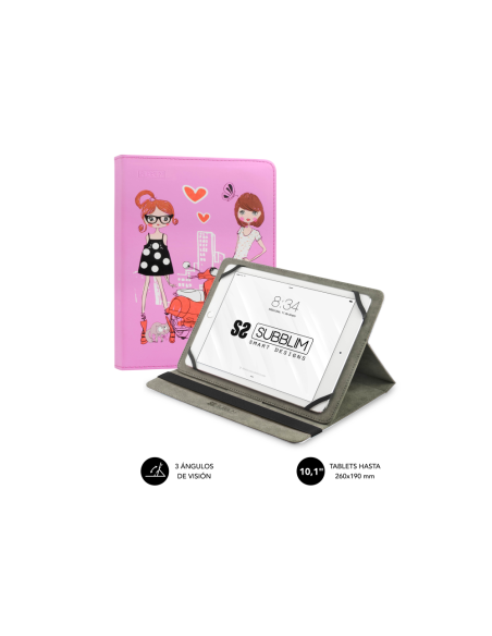 SUBBLIM Funda Tablet Universal TRENDY CASE FASHION GIRLS 10.1"
