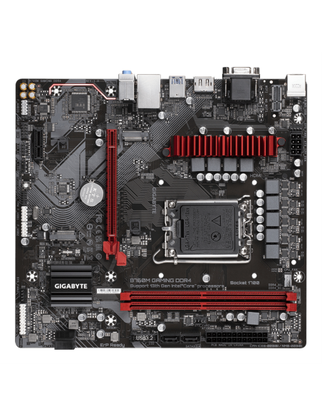 GIGABYTE B760M GAMING DDR4 Placa base - Soporta CPUs Intel Core de 14ª generación, VRM digital de 6+2+1 fases, hasta 5333MHz DDR