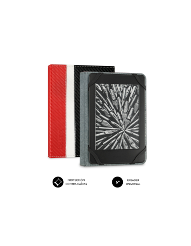 SUBBLIM Funda Libro Electrónico Clever Ebook Case 6" Red