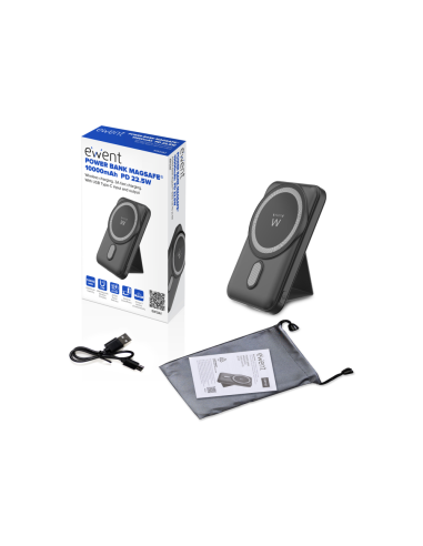 Ewent EW1162 batería externa Polímero de litio Cargador inalámbrico Negro