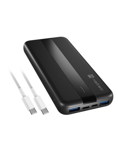 NATEC TREVI SLIM Q V2 Polímero de litio 10000 mAh Negro