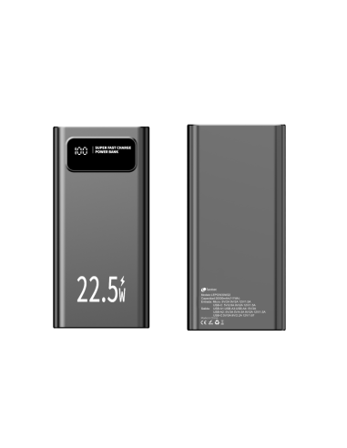 Leotec LEPOW30W22K batería externa Polímero de litio 30000 mAh Negro