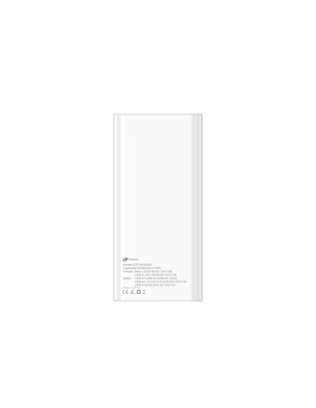 Leotec LEPOW30W22W batería externa Polímero de litio 30000 mAh Blanco