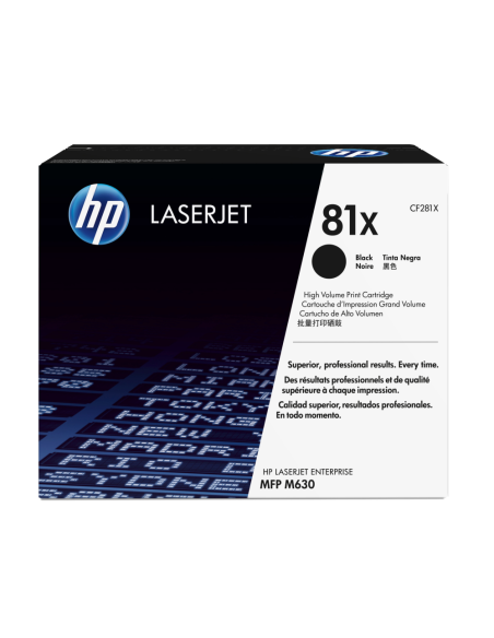 HP Cartucho de tóner original LaserJet 81X de alta capacidad negro