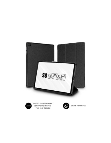 SUBBLIM Funda Tablet Shock Case Compatible con Lenovo Tab M10 Fhd Plus TbX606 Negro
